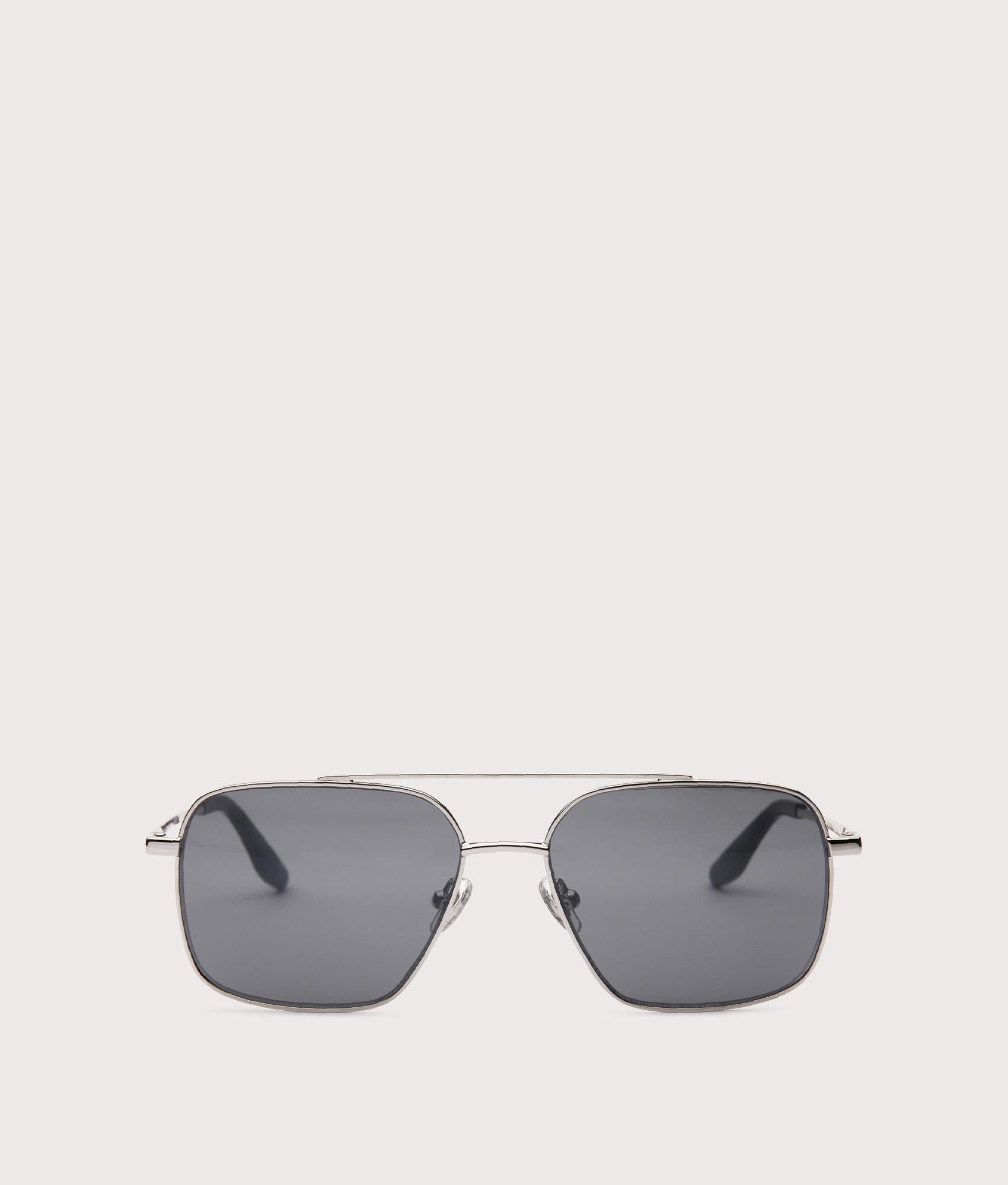 MESSYWEEKEND Frank Sunglasses in Black - Grey Lens at EQVVS Menswear. Front shot.