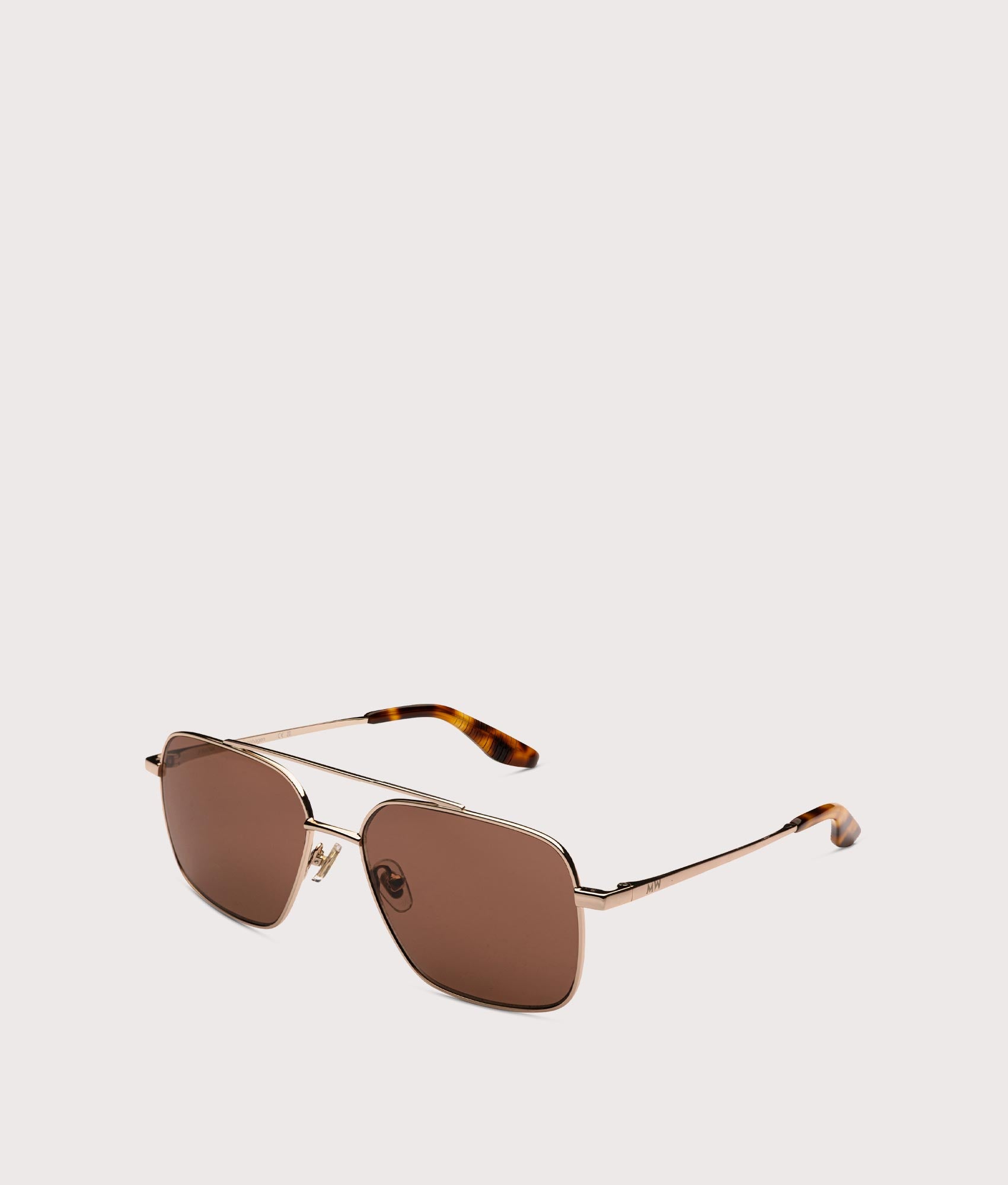 MESSYWEEKEND Frank Sunglasses in Tortoise - Brown Lens at EQVVS Menswear. Angled front shot.