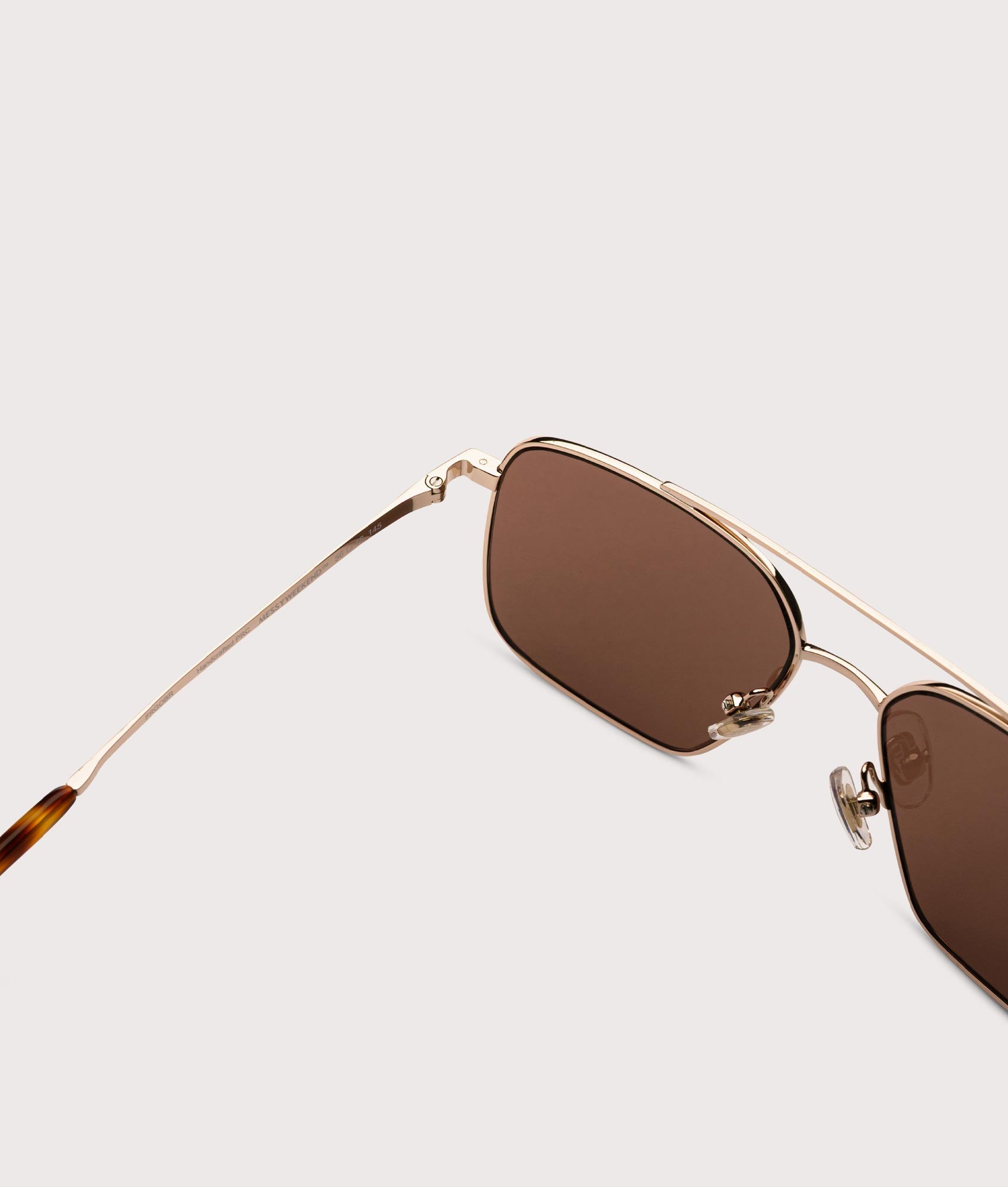 MESSYWEEKEND Frank Sunglasses in Tortoise - Brown Lens at EQVVS Menswear. Top back shot.