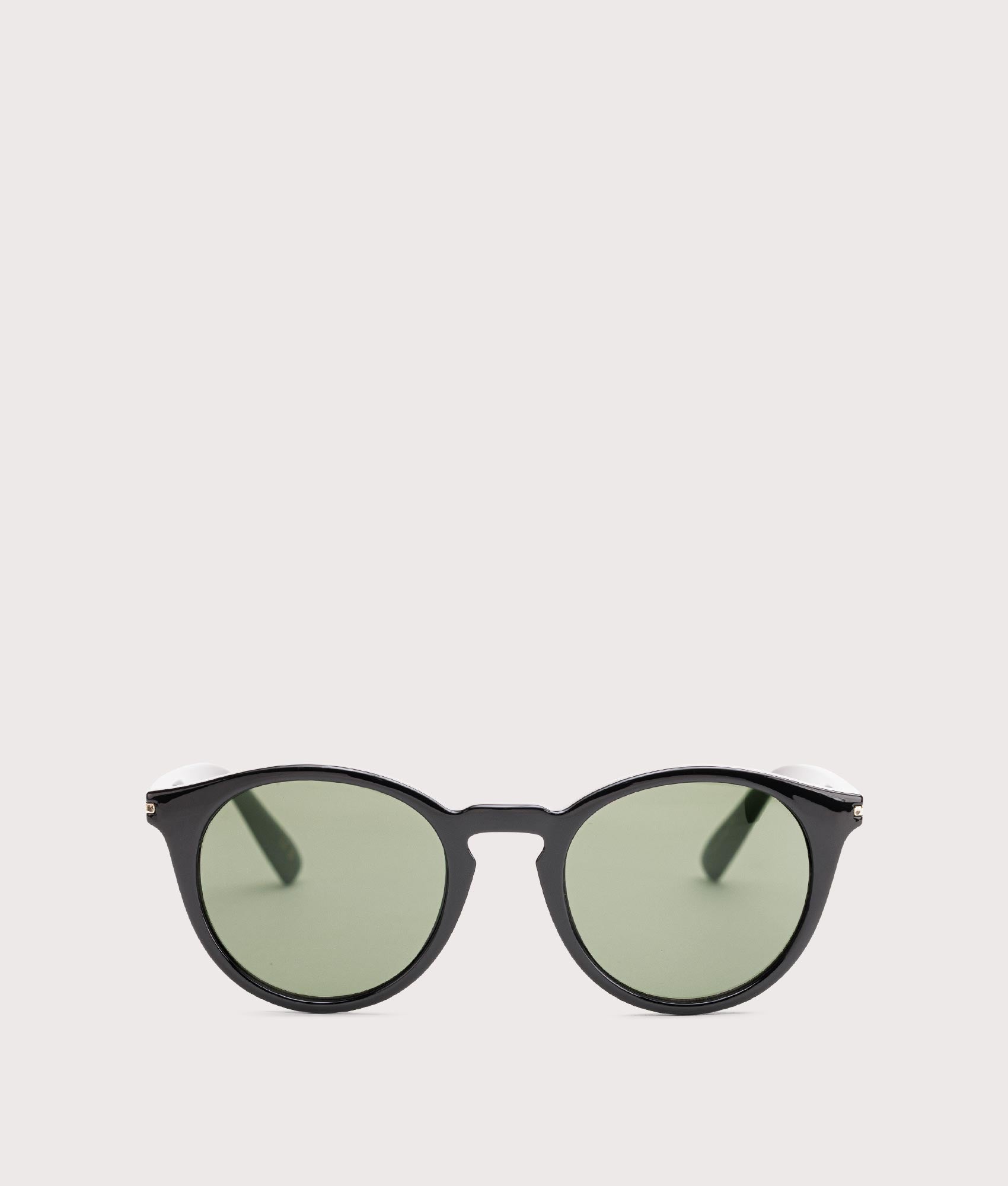 MESSYWEEKEND Hobbes sunglasses in Black - Green Lens at EQVVS Menswear. Front shot.