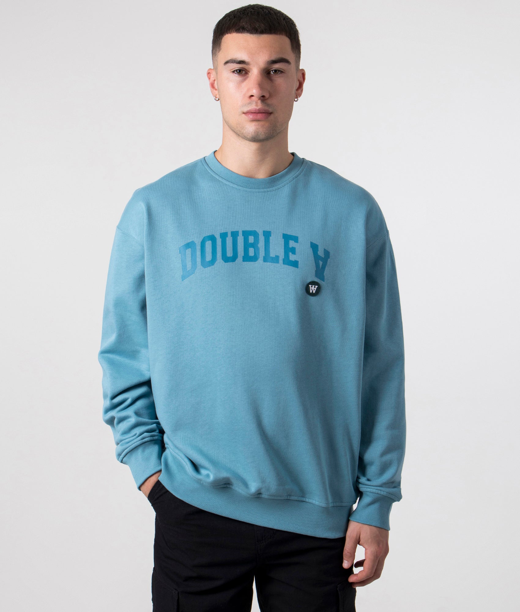 Wood Wood - Noel Ivy Sweatshirt - Blue - EQVVS