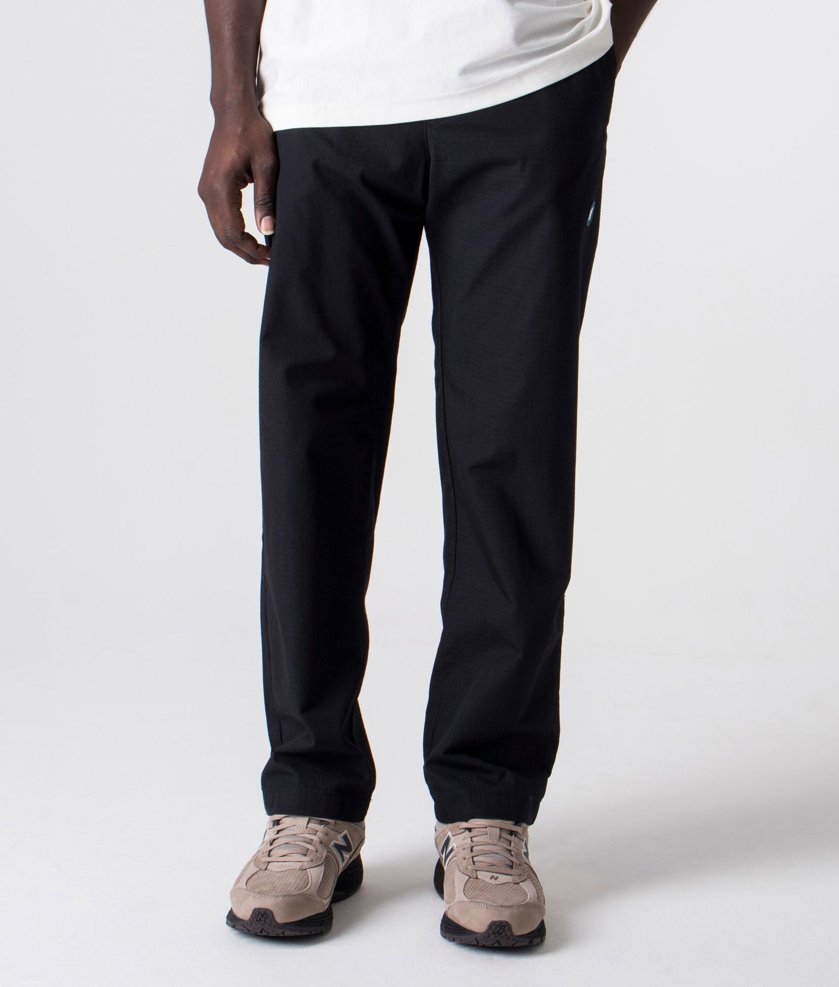 Lee-Ripstop-Pants-Black-Wood-Wood-EQVVS-Front-Image
