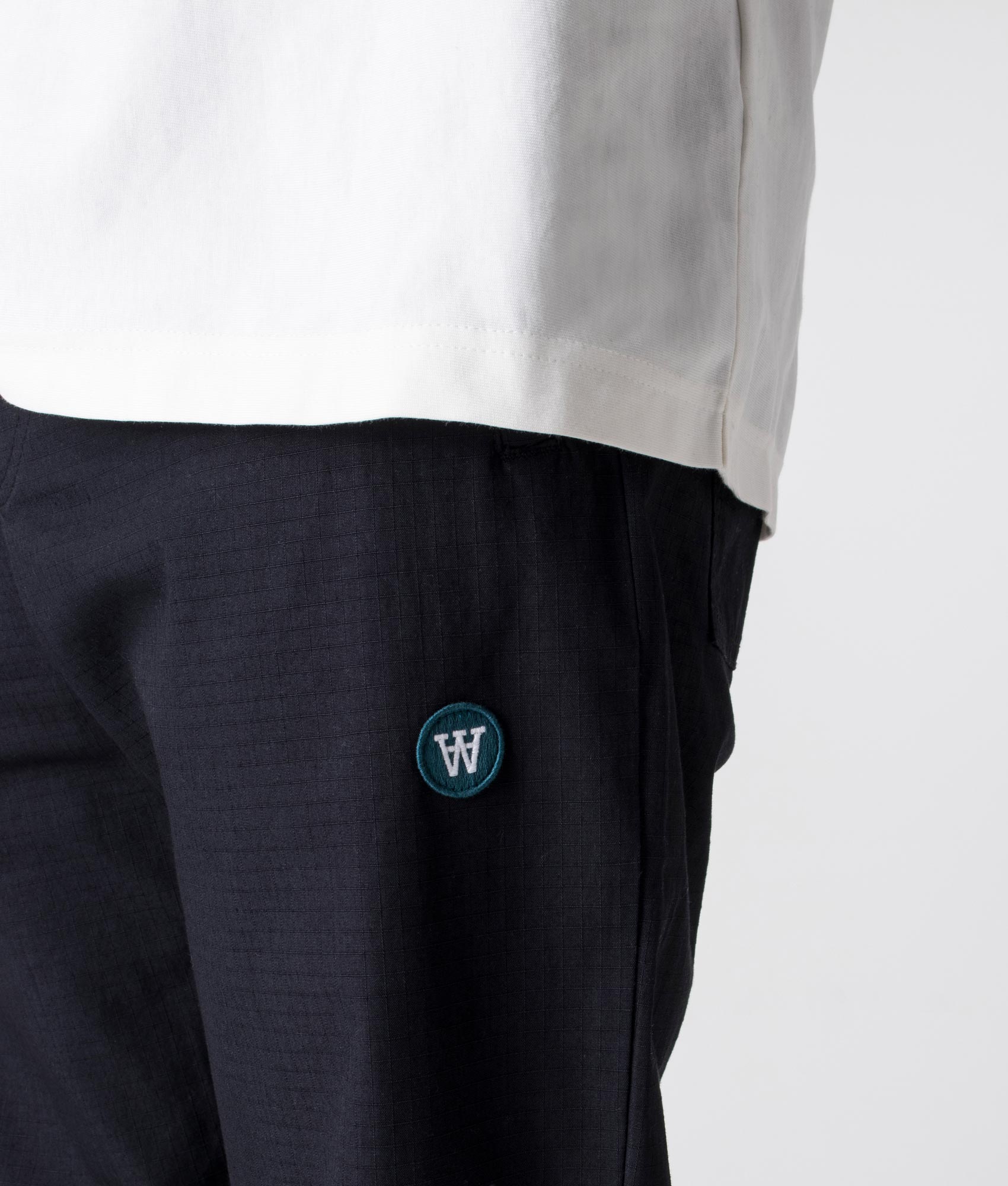 Lee-Ripstop-Pants-Black-Wood-Wood-EQVVS-Detail-Image