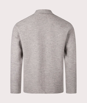 Jonas Wool Overshirt in Navy Blue | NN.07 | EQVVS | Back shot