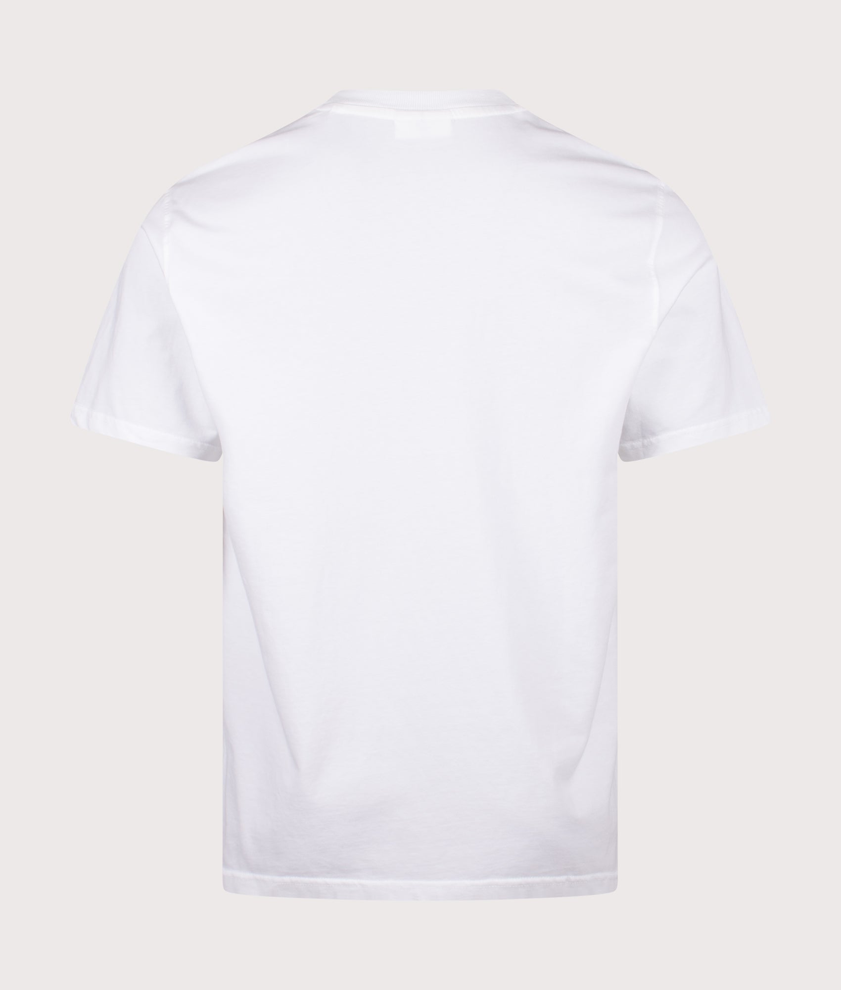 NN.07 Adam EMB T-Shirt in White at EQVVS Menswear. Back shot.