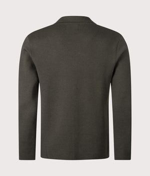 Jonas Wool Overshirt in Dark Army | NN.07 | EQVVS | Back shot 