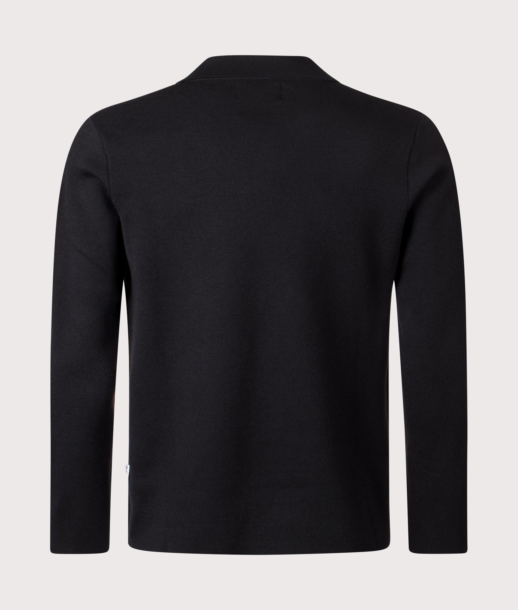 NN.07 Jonas Wool Overshirt in Black at EQVVS Menswear. Back shot.