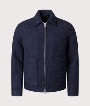 Gael Wool Jacket in Dark Blue | NN.07 | Shot at EQVVS | Front shot 