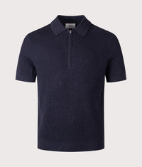 Hansie Half Zip Polo Shirt: 277 Navy Melange 