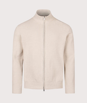 Danny Full Zip Fleece Sweatshirt in Ecru | NN.07 | Shot at EQVVS | Front shot 