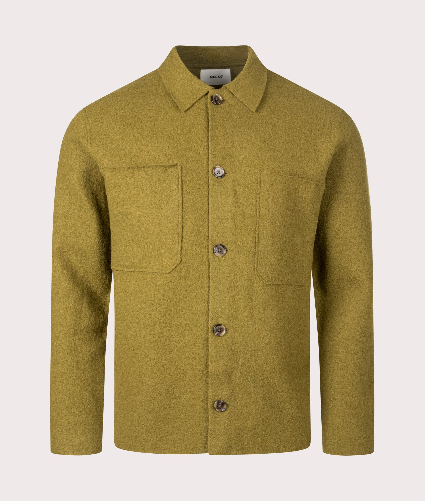 Jonas Boiled Wool Overshirt in Firene | 100% Wool | NN.07 | EQVVS | Front shot 