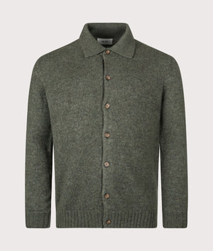 Lee Cardigan in Capers | Merino Wool Blend | NN.07 | EQVVS | Front shot 
