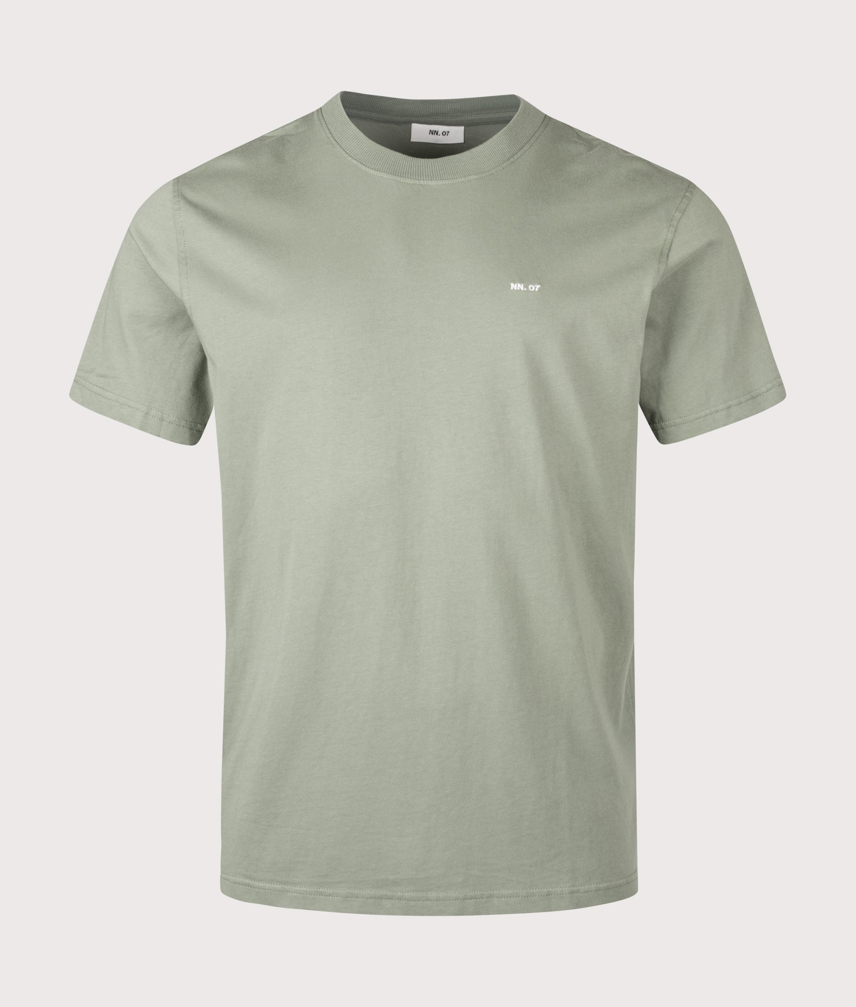 NN.07 Adam EMB T-Shirt in Sea Spray at EQVVS Menswear. Front shot.