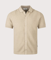 Ares knitted Short Sleeve Shirt: 109 Desert Khaki 