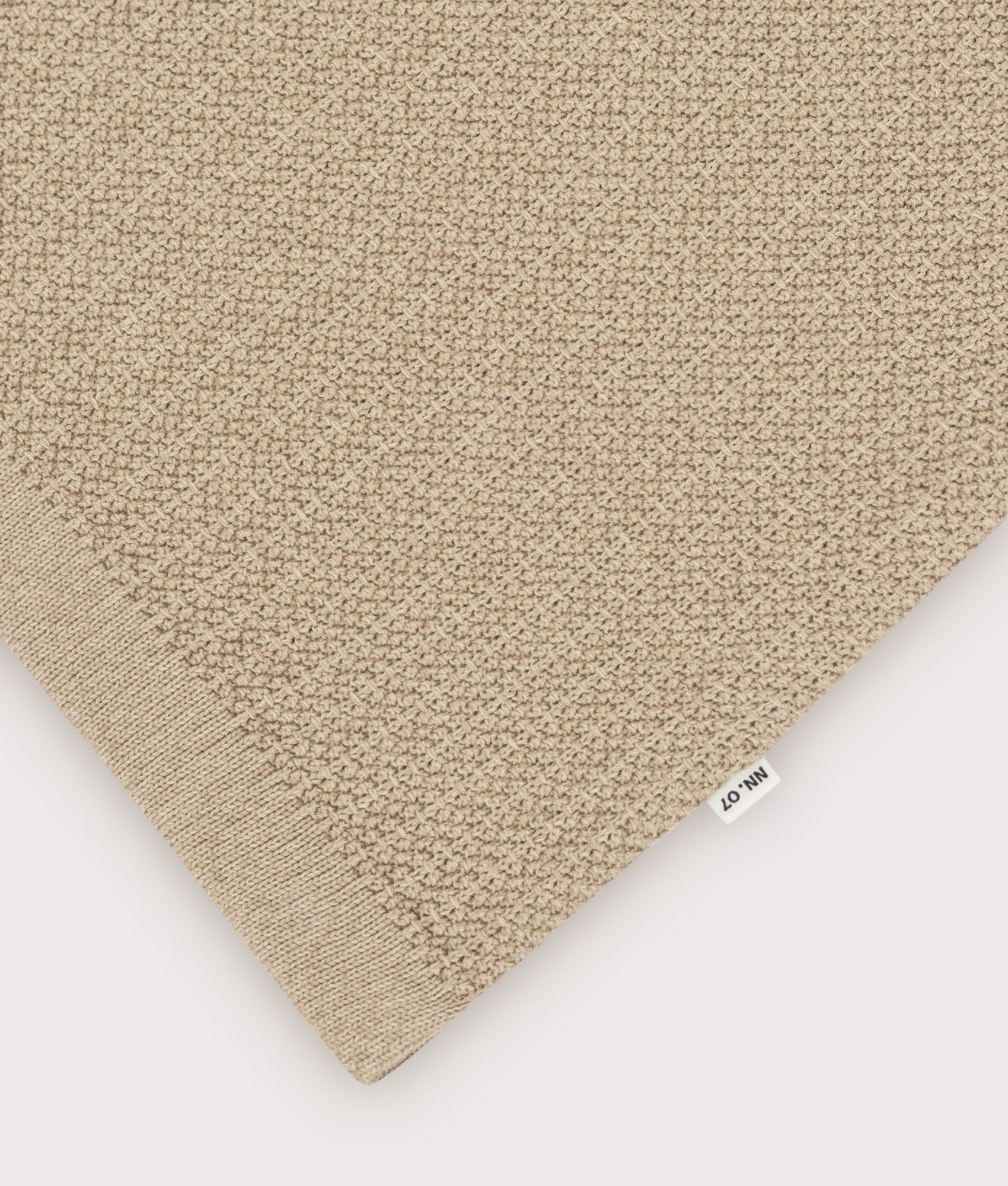 Ares knitted Short Sleeve Shirt in Desert Khaki by NN.07. Shot by EQVVS. Detail shot.