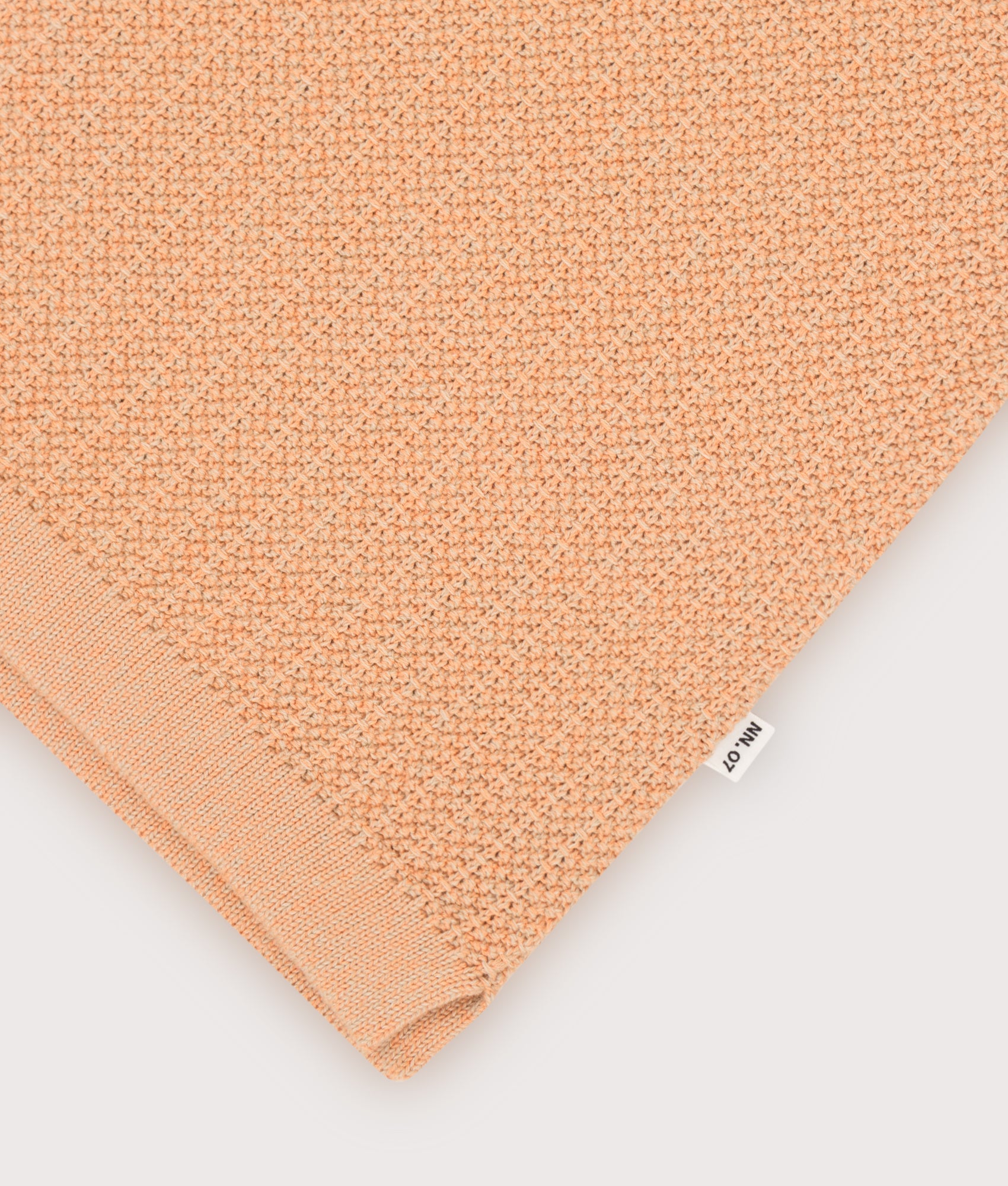 NN.07 Ares knitted Short Sleeve Shirt in Corashell at EQVVS Menswear. Detail shot.