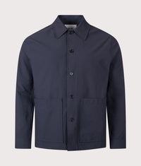 Blaze Seersucker Overshirt: 200 Navy Blue 