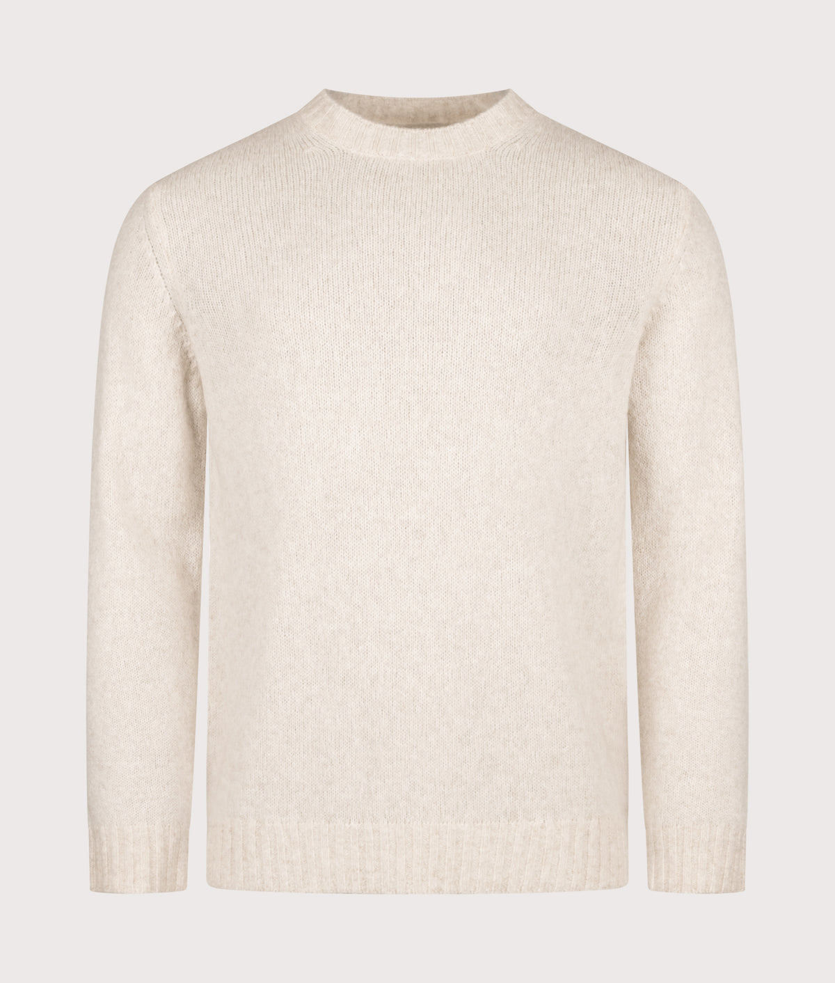 NN.07 Regular Fit Lee Knit Jumper in Ivory at EQVVS Menswear. Front shot.