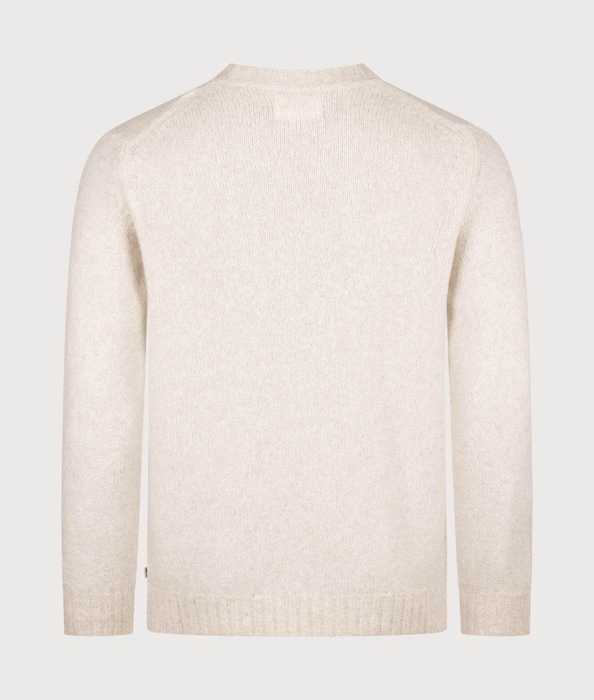 NN.07 Regular Fit Lee Knit Jumper in Ivory at EQVVS Menswear. Back shot.