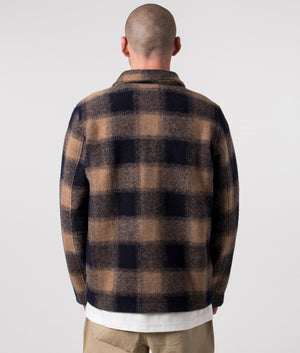 Universal Works Merino Fleece Lumber Jacket, Brown, EQVVS, Back