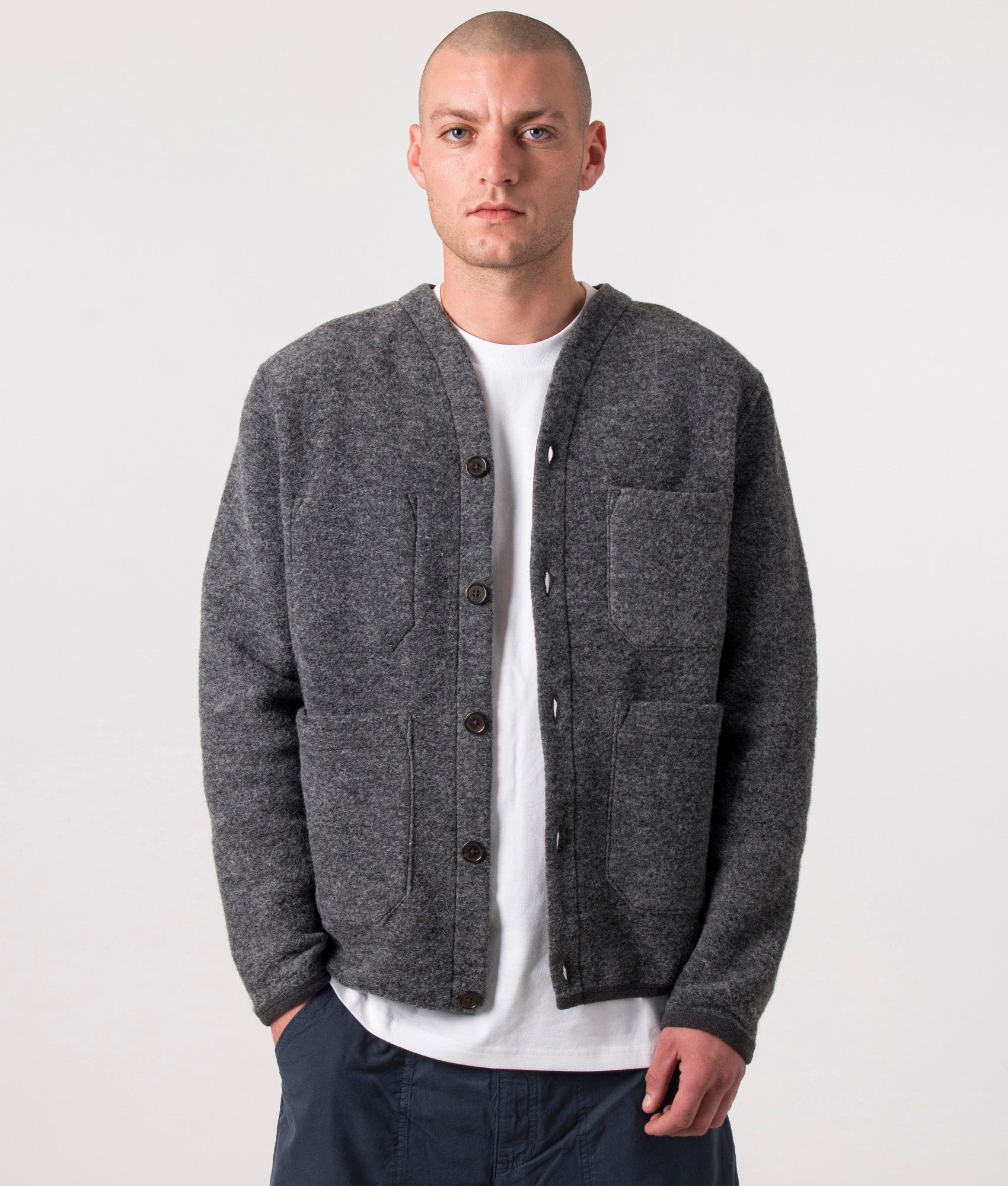 Wool Cardigan - Universal Works - EQVVS - Front