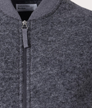 Universal Works Wool Zip Gilet -Grey Marl - EQVVS