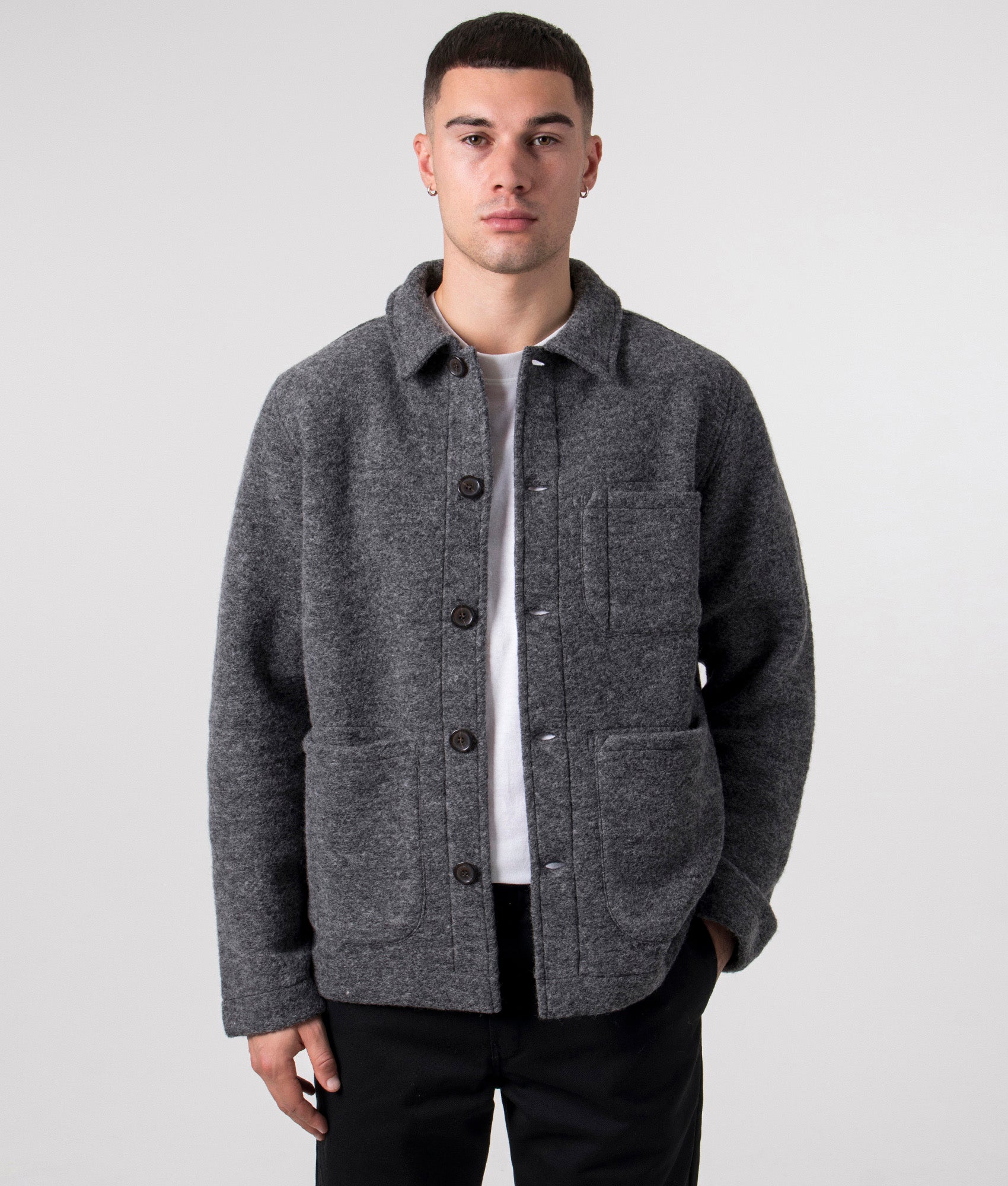 Universal Works - Field Jacket - Grey Marl -EQVVS