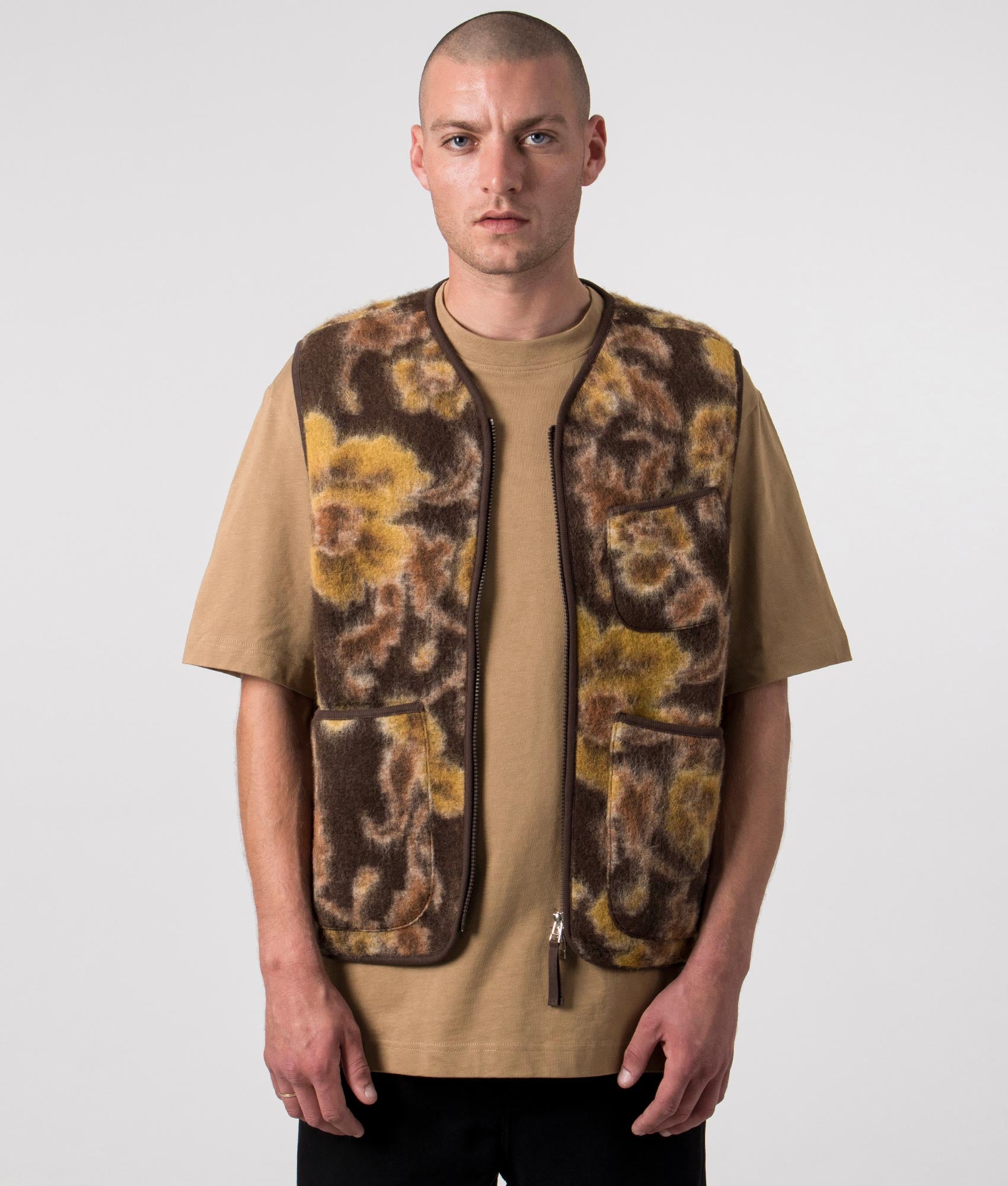Flower Fleece Gilet Universal Works, EQVVS, Front 