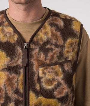 Flower Fleece Gilet Universal Works, EQVVS, Detail