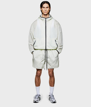 Active Nylon Hooded Jacket. Shot by EQVVS. Front model shot.