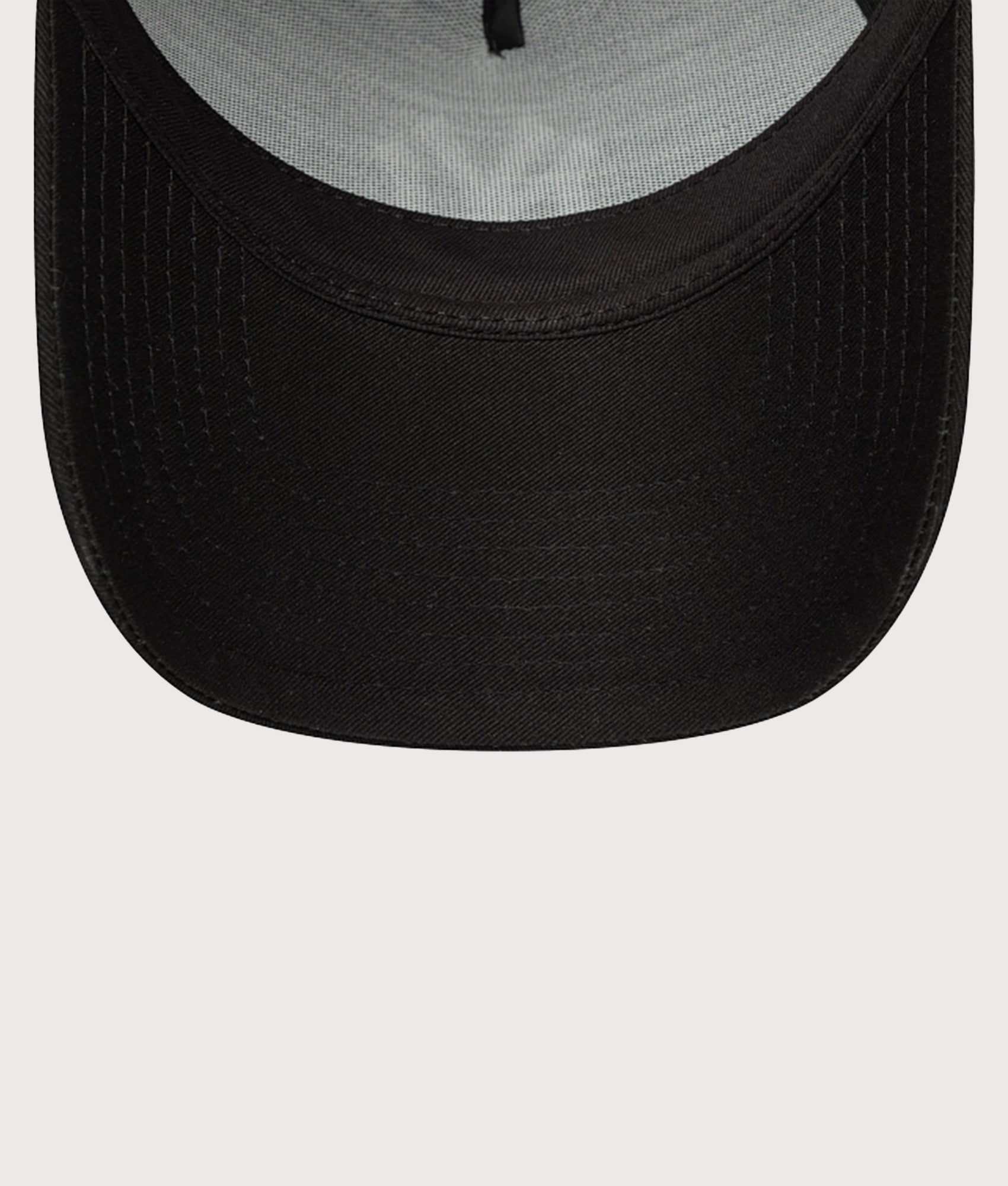 New Era New York Yankees MLB League Essential 9FORTY E-Frame Adjustable Cap in Black at EQVVS Menswear. Peak shot.
