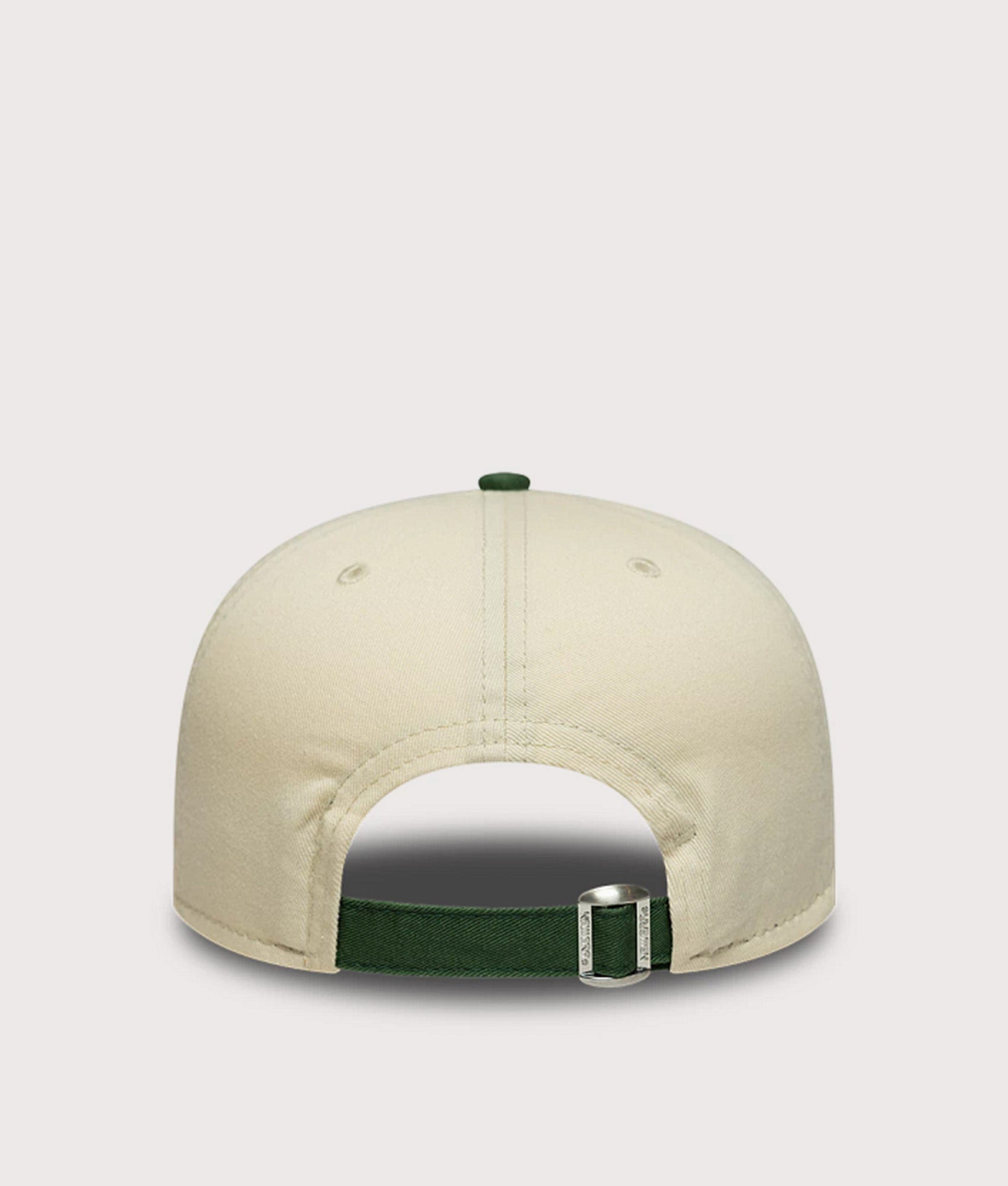 New Era New Era Washed Graphic 19TWENTY Adjustable Cap in Cream and green at EQVVS Menswear. Back shot.