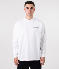 Oversized Uniform Long Sleeve T-Shirt: White 