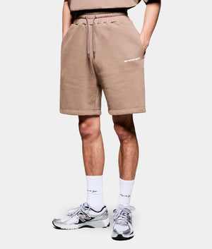 Uniform Shorts. shot by EQVVS. Front model angled shot.