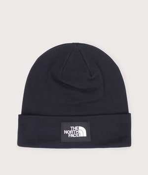 The Dock Worker Recycled Beanie in Black. | The North Face | Shot at EQVVS | Front shot