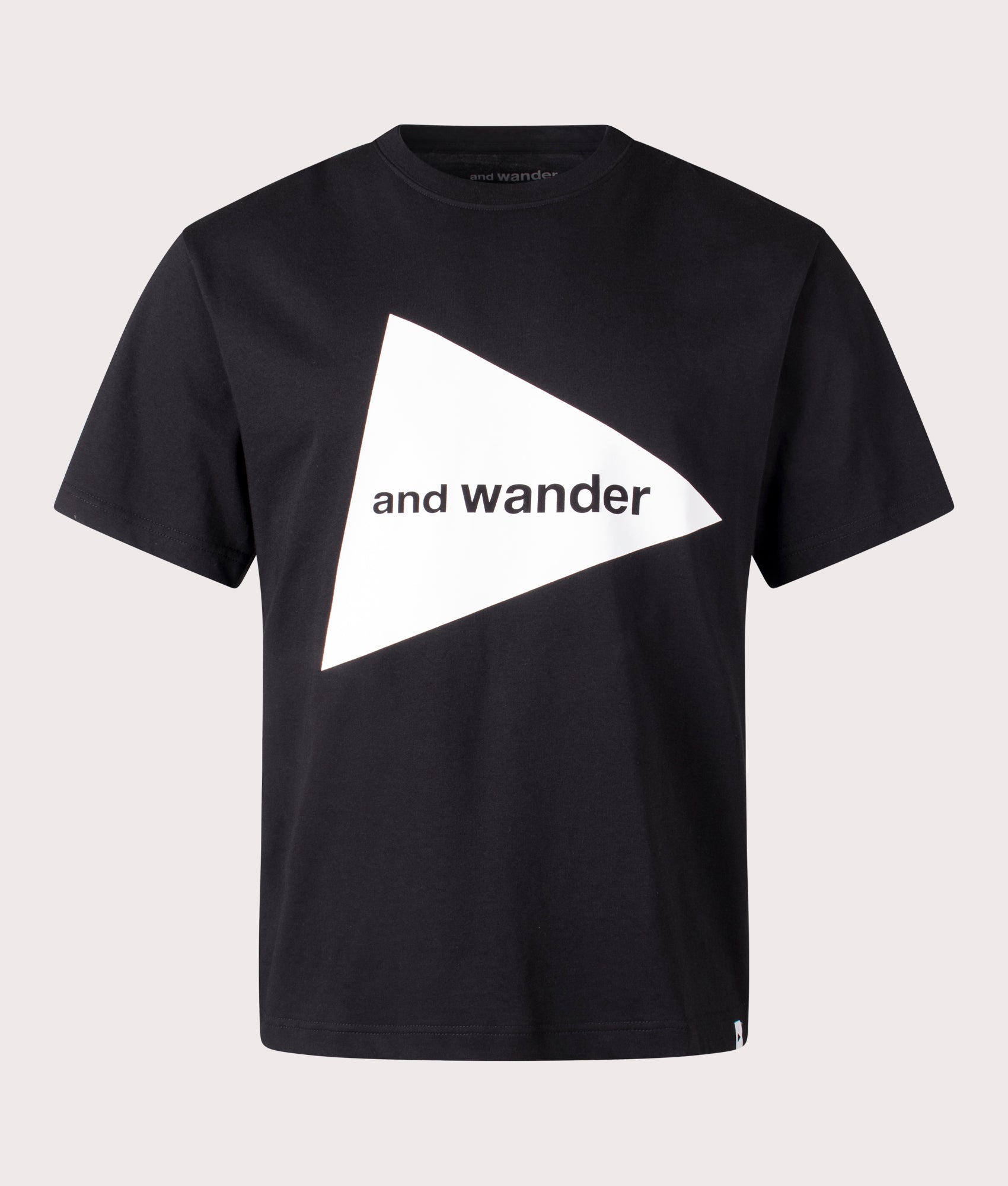 and Wander Big Logo T-Shirt in Black at EQVVS. Front Shot.