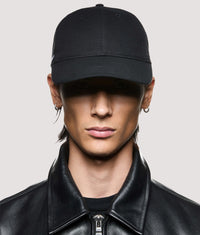 6 Panel Cap: Black 