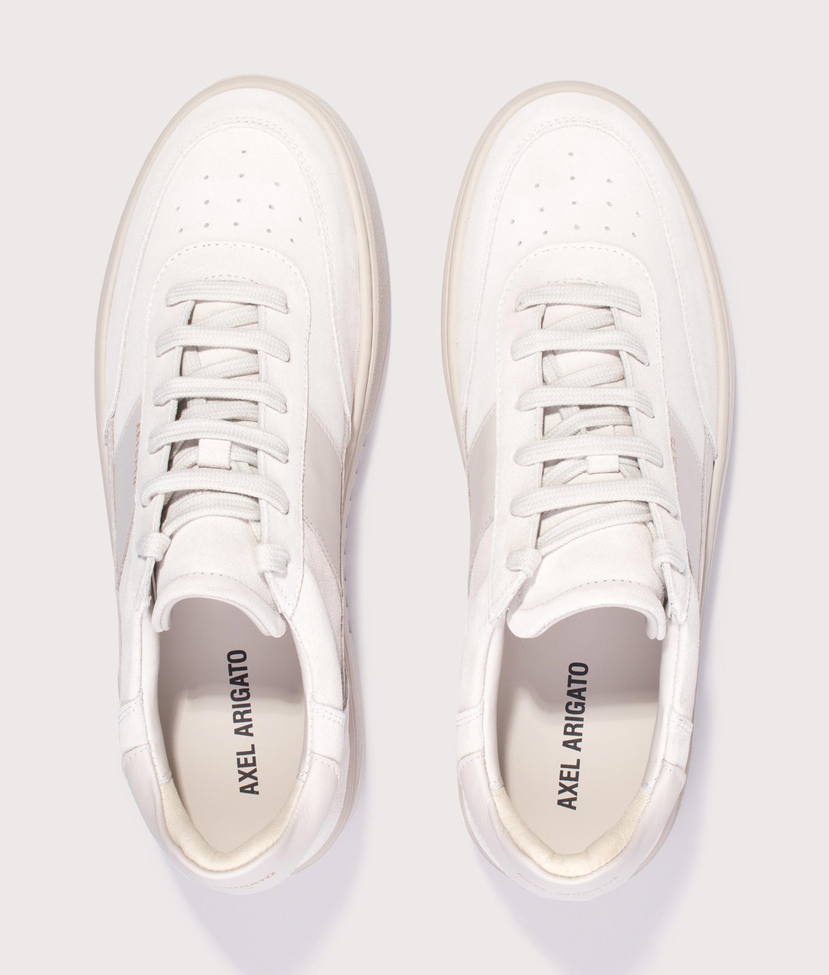 Orbit Vintage Sneakers in Beige | Leather Suede Mix | Axel Arigato | EQVVS | Top shot 