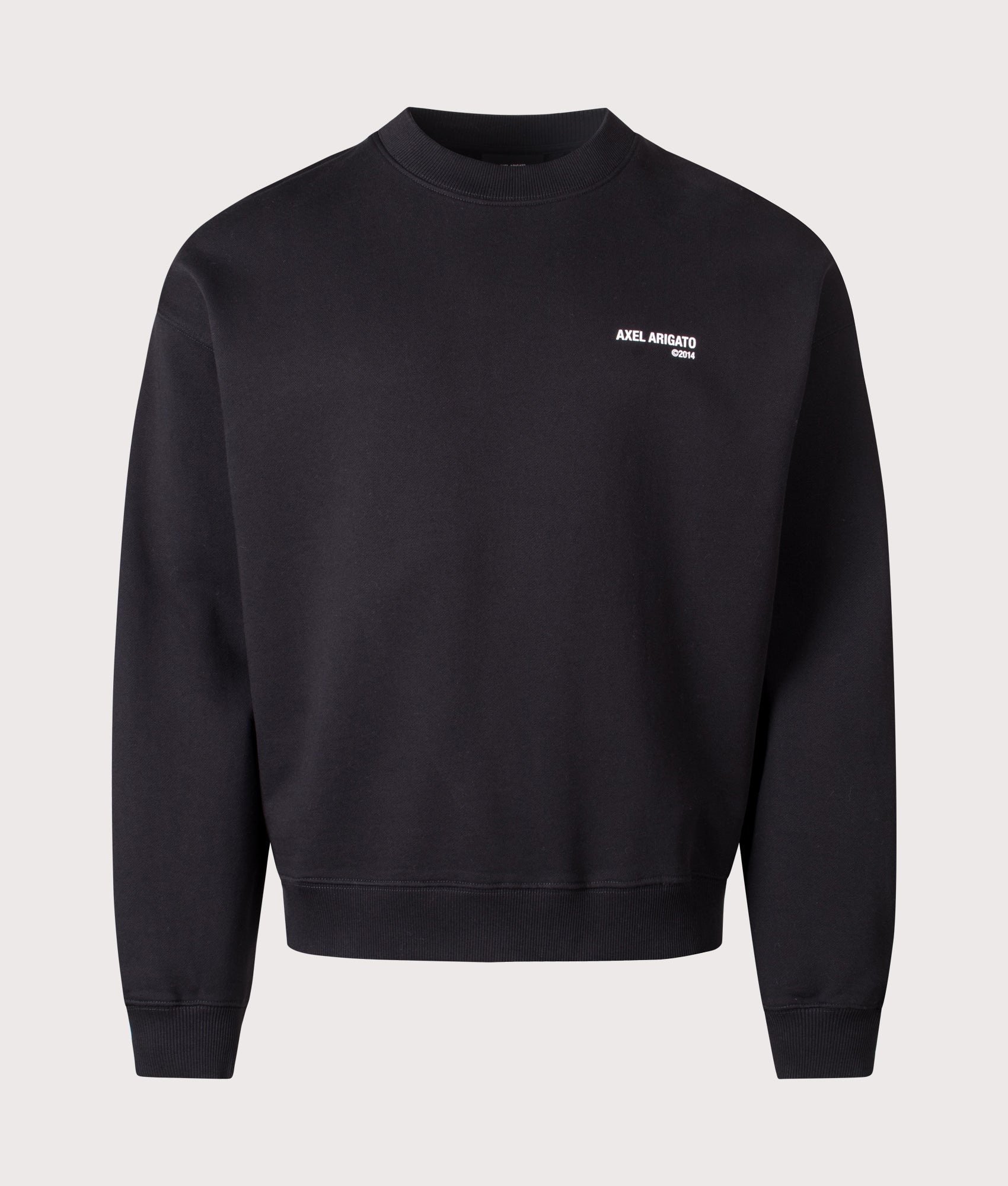 AXEL ARIGATO Legacy Sweatshirt in Black at EQVVS Menswear. Front shot.