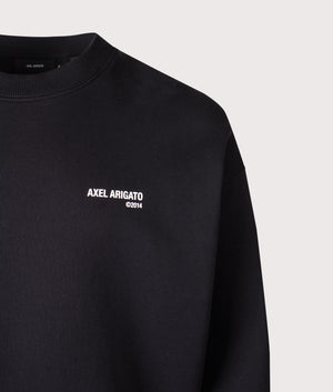 AXEL ARIGATO Legacy Sweatshirt in Black at EQVVS Menswear. Detail shot.