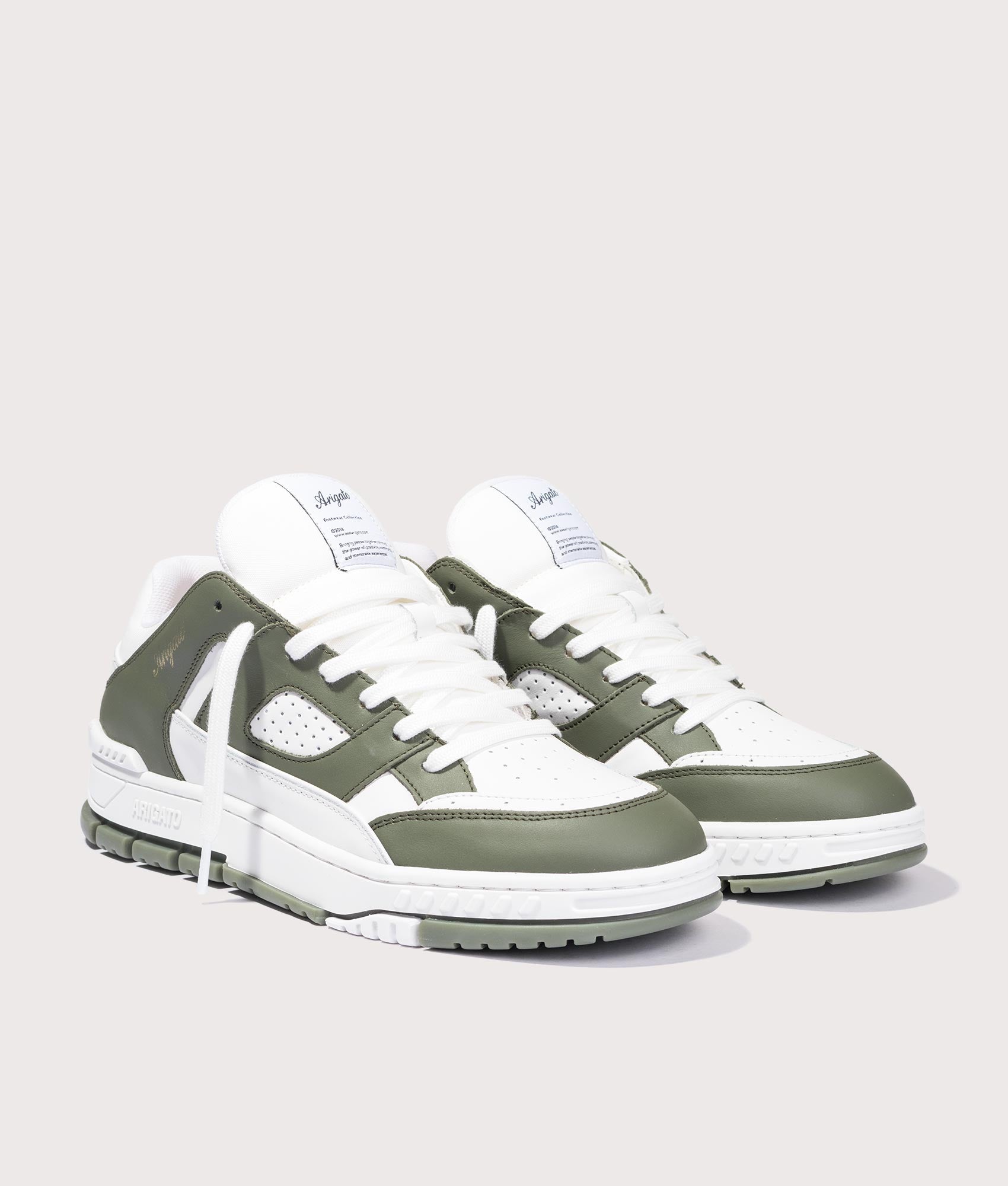 Area Lo Sneakers in White and Dark Green | Axel Arigato | EQVVS