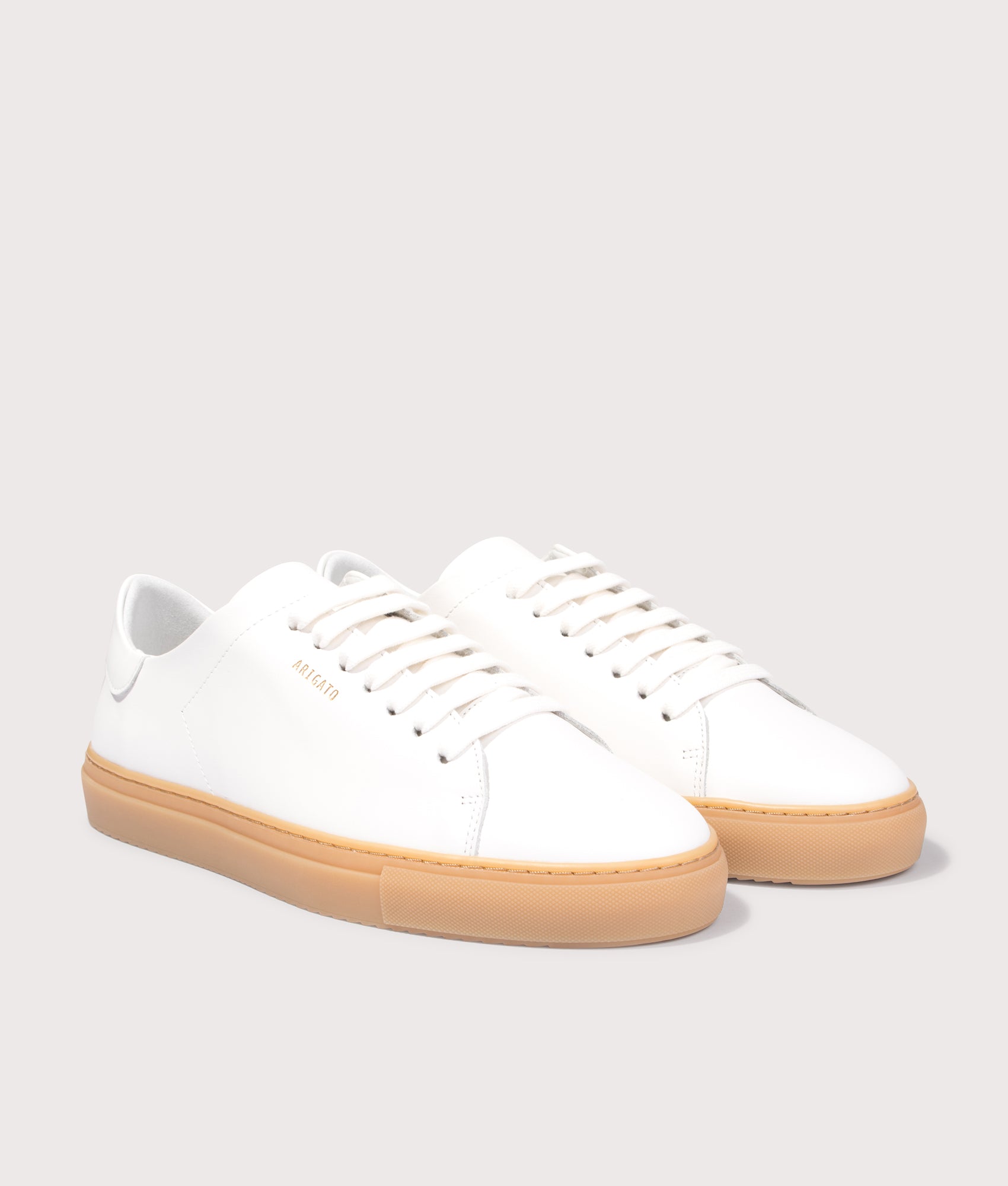 Clean 90 Contrast Sneaker in Off White/Gum | Axel Arigato | EQVVS | Front angle shot