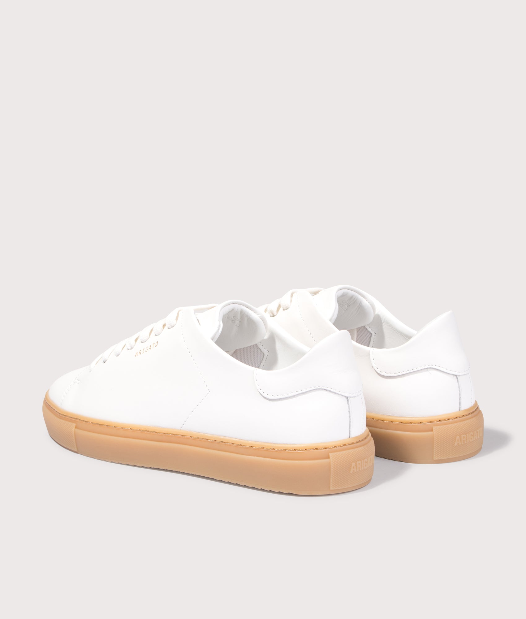 Clean 90 Contrast Sneaker in Off White/Gum | Axel Arigato | EQVVS | Back angle shot 