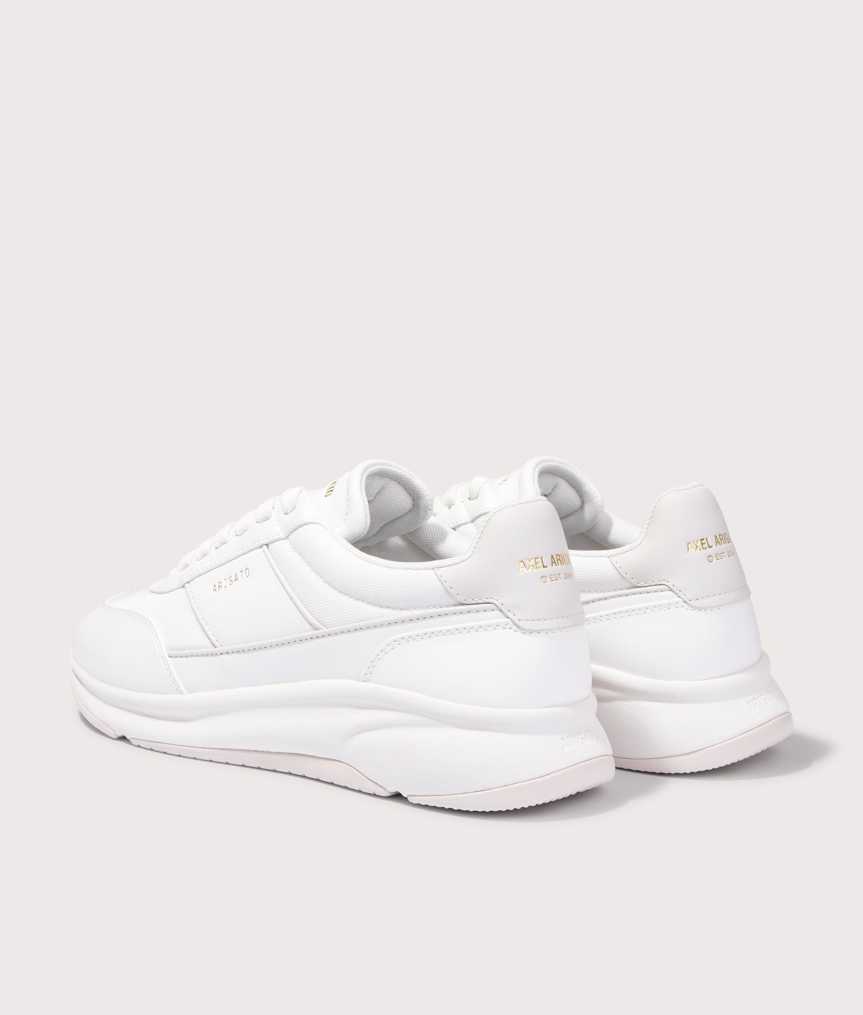 Genesis Neo Runner in White | Axel Arigato | EQVVS | Back angle shot 