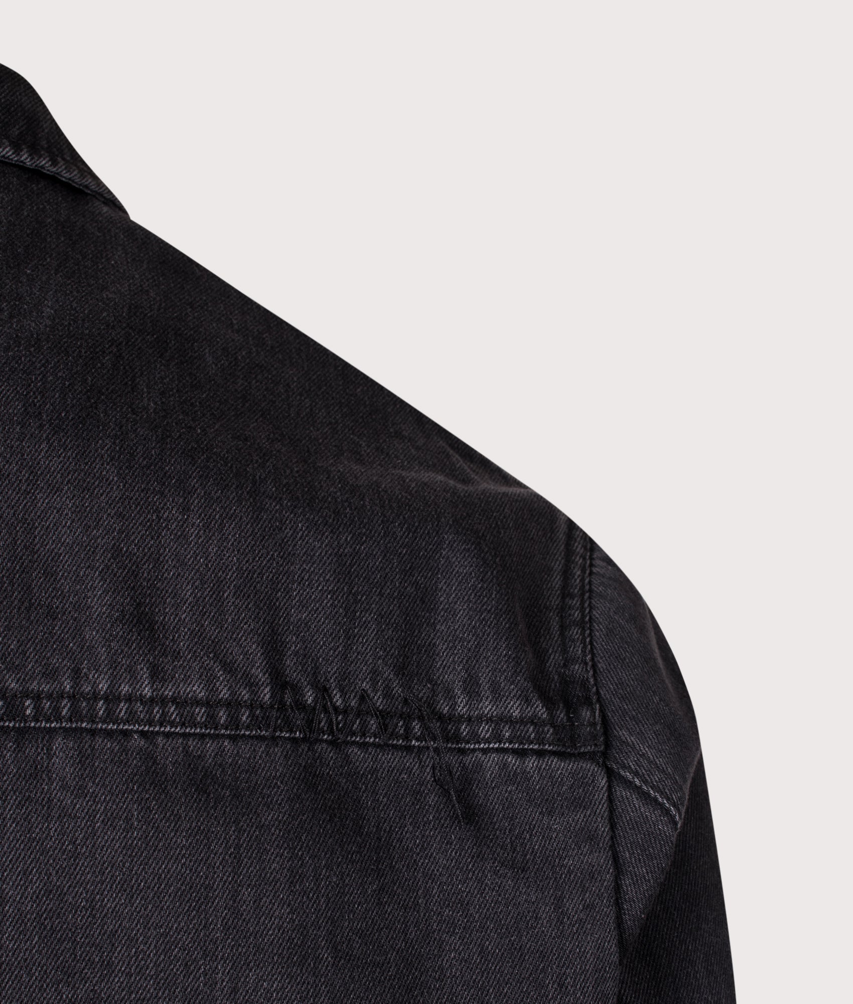 Axel Arigato Thread Jacket in Black. Shot at EQVVS.  Detail shot. 