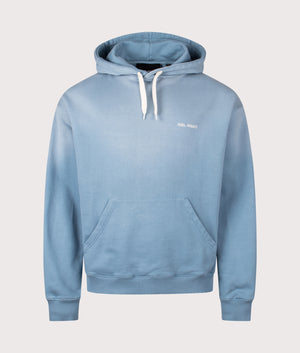 Ethos Hoodie by Axel Arigato in Dusty Blue. Shot by EQVVS. Front shot.
