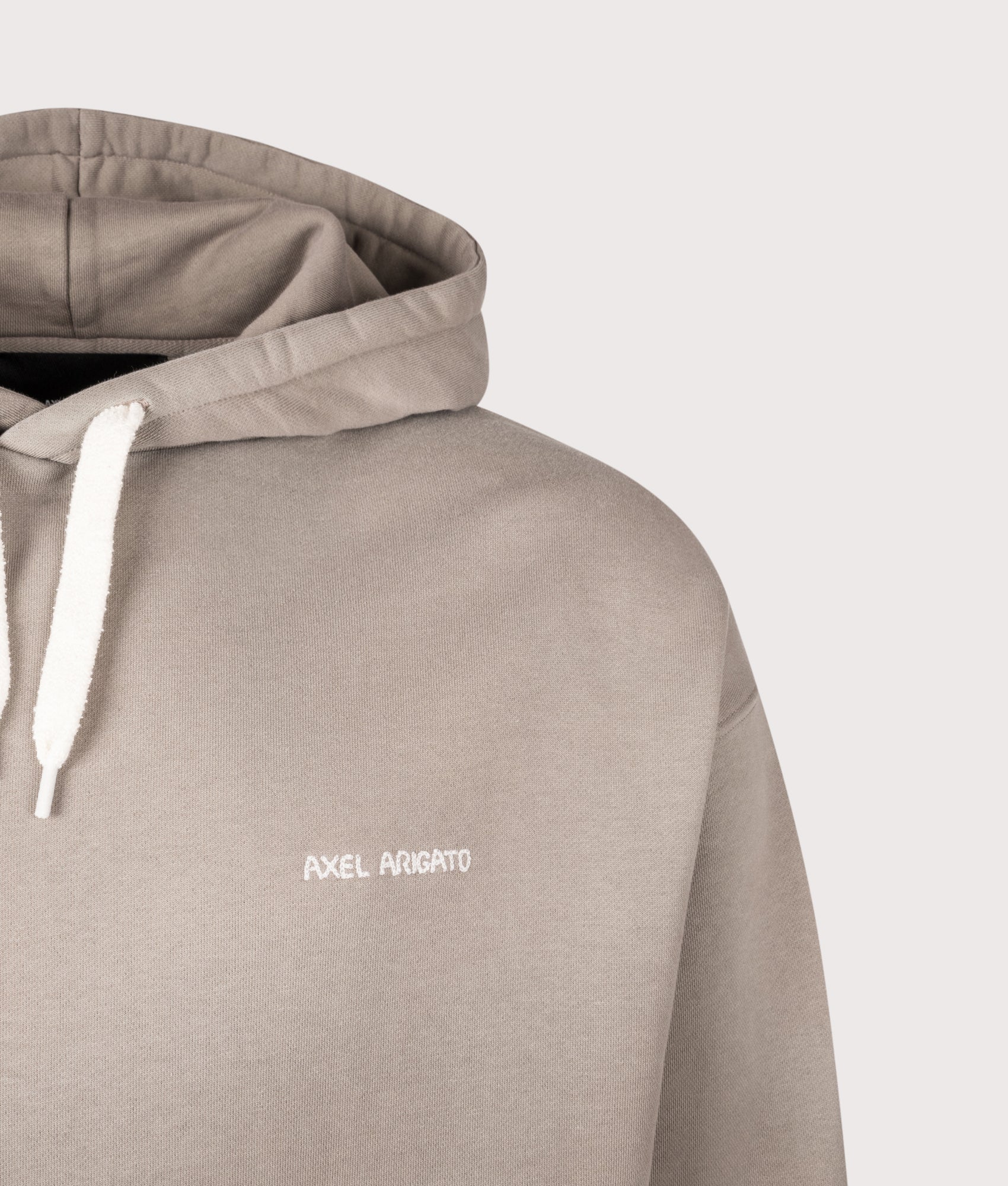 Ethos Hoodie by Axel Arigato in Dusty Blue. Shot by EQVVS. Detail shot.