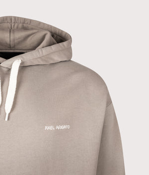 Ethos Hoodie by Axel Arigato in Dusty Blue. Shot by EQVVS. Detail shot.