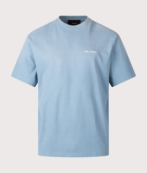 Gradient T-Shirt by Axel Arigato in Dusty Blue. Shot by EQVVS. Front shot.