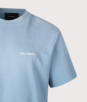Gradient T-Shirt by Axel Arigato in Dusty Blue. Shot by EQVVS. Detail shot.